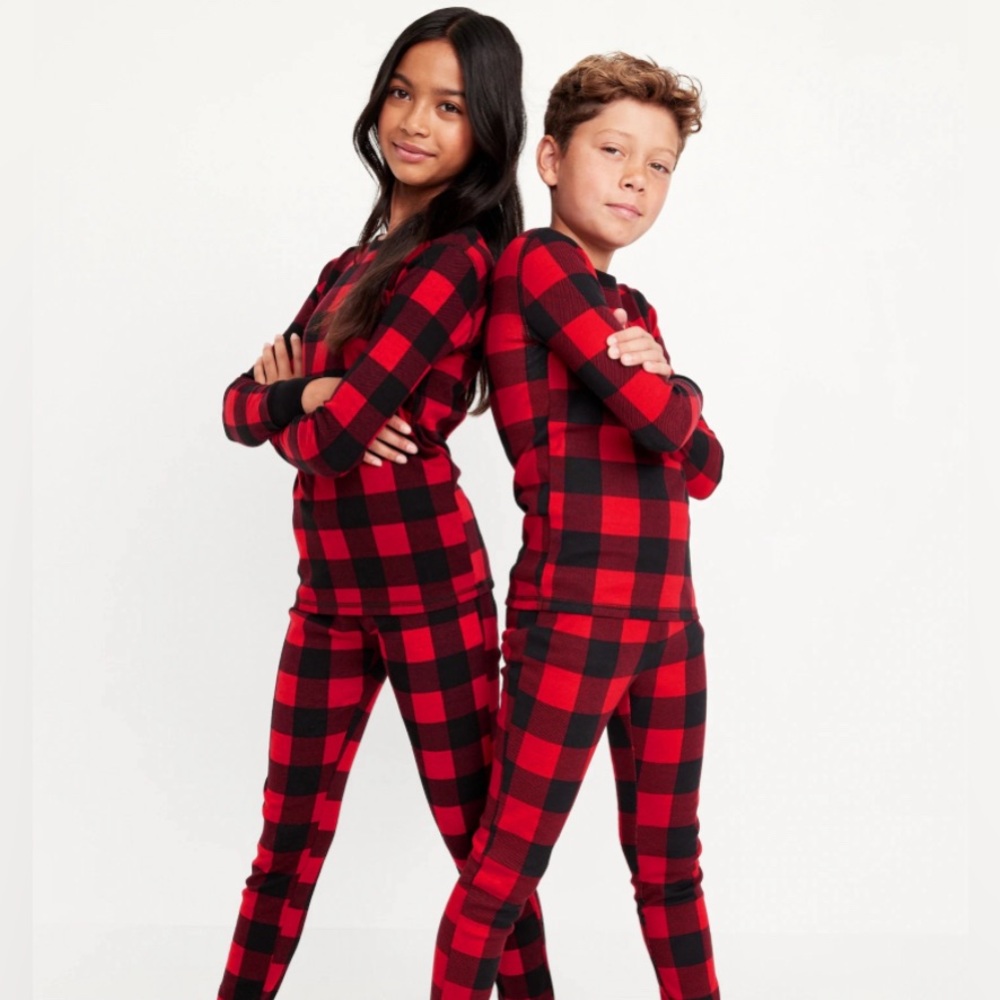Toddler Pajamas, Red Buffalo